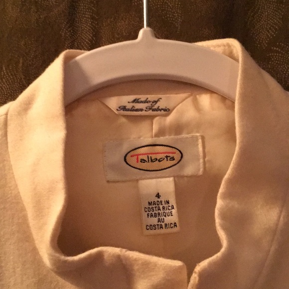 Talbots Cream Wool Jacket - Picture 4 of 5